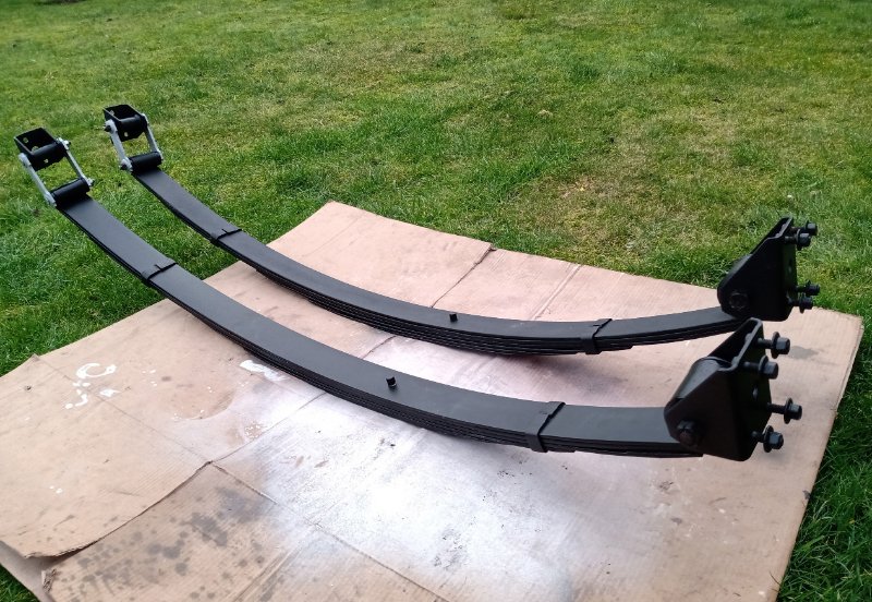 Leaf springs reassembled with new bushes &amp; shackles