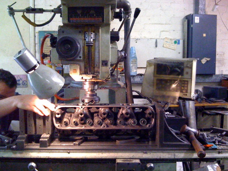 Chris milling the inlet face will I wait
