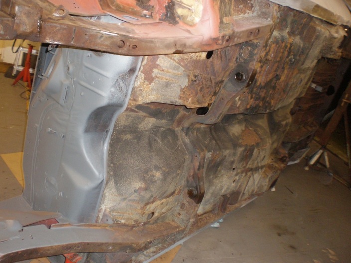 I stripped the underneath to bare metal, it was well covered in undercoating