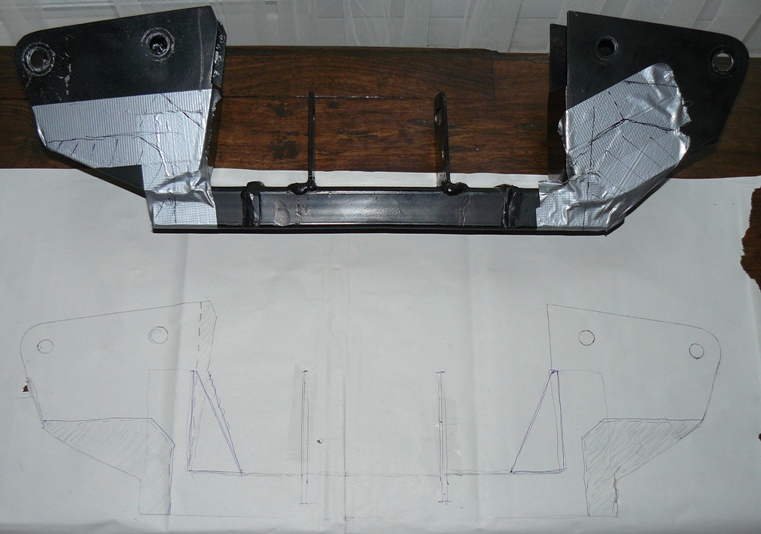 11 Trans mount marked up and pattern.JPG