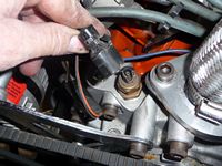 Broken connector on the water pump. Temp sensor?