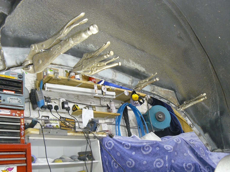 Wheel arch inner. Clamped ready to weld.jpg